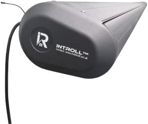 INTROLL INT500 - Tenda da sole elettrica retrattile, motorizzata per giardino, patio, con telecomando, in lega di alluminio antiruggine, tessuto acrilico/poliestere per resistenza all'acqua e al vento