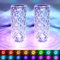 LED Tischlampe aus Kristall, Crystal Diamond Lamp, Kristall Lampe, Acryl Diamant Nachttischlampe [16 Farben & 4 Modi ] Mit Fernbedienung, RGB Farbwechsel Nachtlicht, USB Aufladbar Acryl Tischleuchte