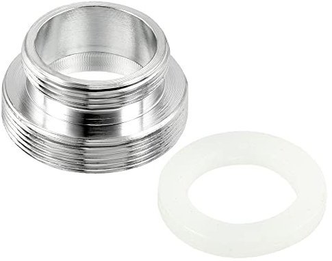 PATIKIL M28*1,0 zu M22*1,0 Wasserhahn Adapter 2Pack verchromt Belüfter Anschluss Silber