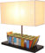 GURU SHOP Tischlampe/Tischleuchte, Shabby Chic Look, in Bali Handgemacht aus Naturmaterial - Modell Milos, 38x35x15 cm