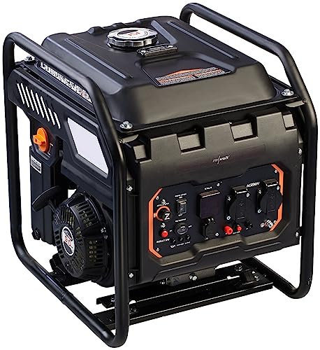 revolt Benzin-Inverter-Generator, Display, 5.500W, 2X 230V, 1x 12V, 2X USB (Wechselrichter)