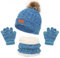 3in1 Kinder Wintermütze Set - Beanie Hut, Schal und Handschuhe für Jungen - Warme Strickmütze Set für 2-6 Jahre