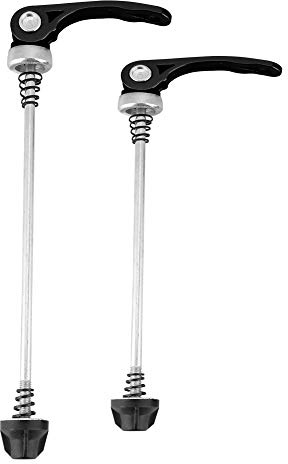 KIMISS Quick Release Bike Wheel Back Wheel Quick Release 27.5 Wheel Aluminium Alloy 1 Pair Mountain Bike Skewers Roadycle Quick Release Front Rear Axle Skewer Set (Black) (Black)