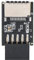 SHYEKYO Módulo TPM 2.0, Cabezal del Panel Frontal USB 2.0, Adaptador Interno USB de 9 Pines a USB 2.0 Tipo E, Mejora la Conectividad de Tu Placa Base