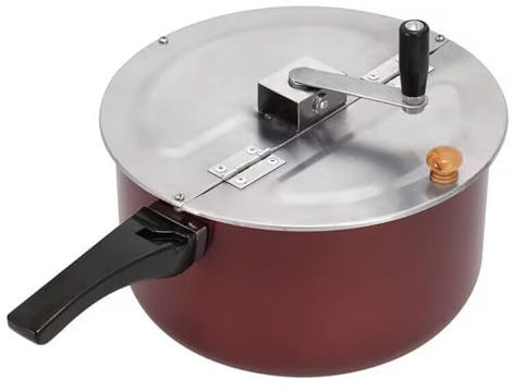 Stovetop Popcorn Machine Popper, Hand Crank Stainless Steel Hand Cannon Food Amplifier, FREE Organic Popcorn Kit