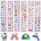 12 Stück Kitty Aufkleber, 3d Puffy Sticker Mädchen, Aufkleber Wasserfest, Kinder Sanlio Sticker Set Mitgebsel Kindergeburtstag Gastgeschenke für Skateboards, Bottle, Tablets, Schultaschen, Türen