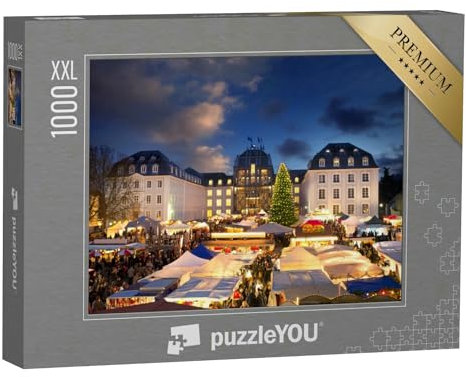 Puzzle 1000 Teile XXL „Traditioneller Weihnachtsmarkt vor dem Saarbrücker Schloss“