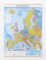 GeoMetro Europakarte mit Laminierung und Holzleisten zum Aufhängen, 90 x 123 cm, deutsche Version, reißfest, 2023