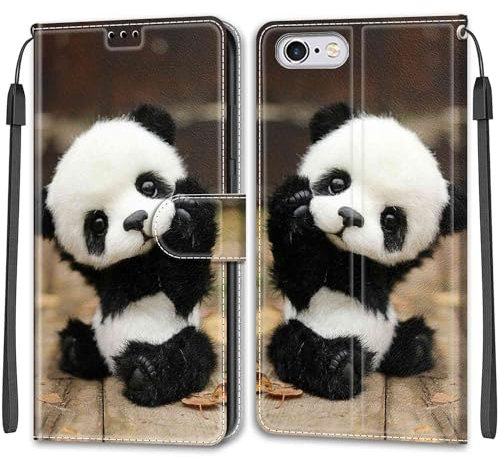 KENHONER Premium PU Leather Flip Wallet Case for iPhone 6 / 6s with Kickstand, Shockproof Protective Phone Case for iPhone 6 / 6s - Black