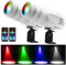 Luz Pinspot 2 Pack,Czgor Light para bola de discoteca 15W RGBW 4 en 1 Luz de bola de espejo con control remoto Luz LED súper brillante de aguja para bola de discoteca para fiestas DJ Disco Bar Boda