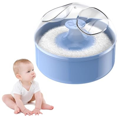 Contenitore Talco Polvere, Portatile Contenitore Custodia Polvere Talco, Morbido Puff Di Polvere Per Corpo Per Le Donne Che Viaggiano In Spiaggia E Casa