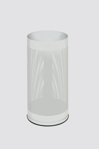 PROREGAL Dekorativer Schirmständer gelocht | HxBxT 61x27x27cm | Verzinkter Stahl | Lichtgrau | Regenschirmständer Schirmbehälter