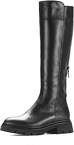 Gabor Damen Klassische Stiefel, Frauen Stiefel,Lammfell,uebergangsschuhe,lederstiefel,langschaftstiefel,reißverschluss,schwarz,40 EU / 6.5 UK