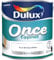 AMK® Dulux Once Eggshell 750ml Pure Brilliant White Metal & Wood Surfaces Paint One Coat Formula Low Sheen Quick Dry