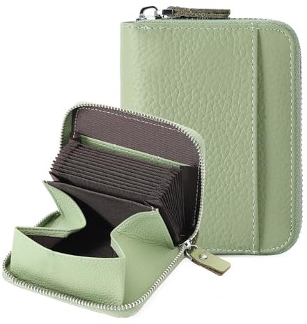 GOIACII Geldbörse Damen Leder Kreditkartenetui, RFID-Schutz Klein Portemonnaie Damen mit viele Fächer und Münzfach, Geldtasche kleines Große Kapazität Kartenhalter für Frauen