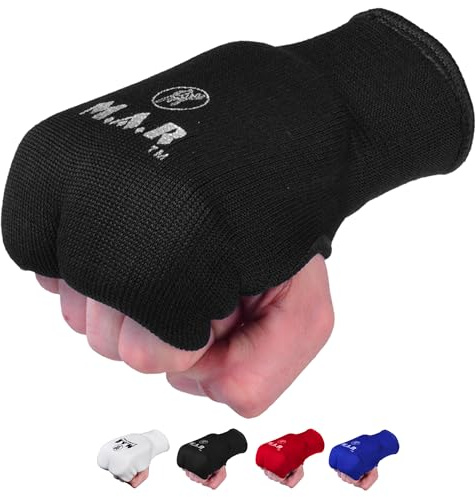MAR | Boxing Karate Training Mitts, Slip-On Elasticated Design, MMA Hand Protection, Muay Thai, Kickboxing, Unisex Martial Arts Gear for Adults (Pair)