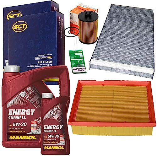 Inspektions Satz Paket Filter Motoröl | SAK203 / (LAK252)+SB2245+OX382D+6L Mannol Combi LL Kompatibel mit A-Klasse (W169),B-Klasse Sports Tourer (W245)