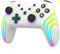 SYDERUER Switch Controller mit RGB-Beleuchtung – 6-Achsen Gyroskop, Vibration, Präzise Joysticks, Turbo-Modus, Schnellaufwachen für Switch/Lite/OLED, Wireless Switch Gaming Controller（weiß）