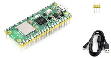 Pre-Soldered Raspberry Pi Pico 2 W with Header RP2350 Microcontroller Board Mini Board Based on Official RP2350 Chip,Supports WiFi and Bluetooth