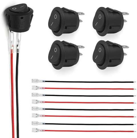 Robuster 2-poliger 12V Schalter – 6A/250V AC & 10A/125V DC – Langlebig für Fahrzeuge & Maschinen