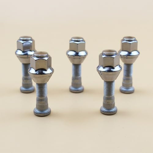 DSEAOMO Auto-Styling Auto Styling 5 Teile/los Chrom Radmuttern Schrauben for Ford Foucs MK3 for Mondeo KUGA Escape Fiesta for Fusion for Lincoln M12*1.5