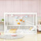 boorbin 90 x 200 cm Kinder-Standbett, Himmelbett Massivholz Bettgestell für Kinder Jugendliche (Weiß)