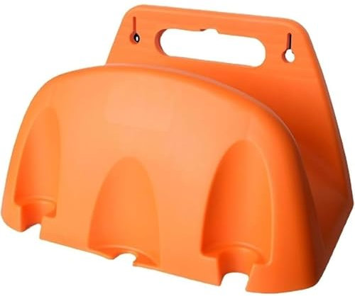 Wall Mounted Hose Pipe Holder Garden Reel Hose Hanger Bracket Hanging Hook (Orange)