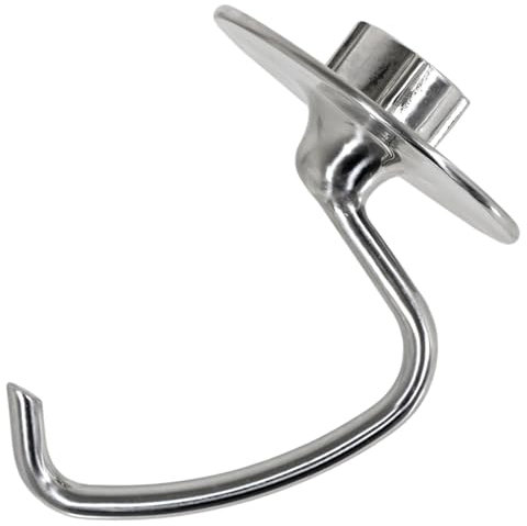 SPARES2GO Stainless Steel Dough Hook for KitchenAid 4.3L 4.7L 4.8L Tilt Head Stand Mixer K45 K45SS KSM75 KSM90 KSM95 KSM100 KSM103 KSM110