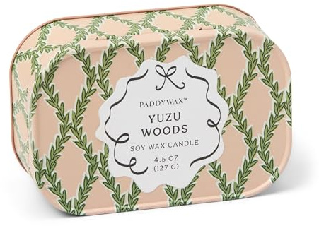 Paddywax Cherie Range Candle in a Tin - Yuzu Woods Scent