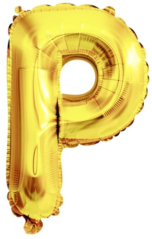 40 Inch Large Gold Letter P Foil Balloons, Foil Mylar Balloons for Birthday Party, Anniversaries, Graduation, Wedding Supplies Decorations