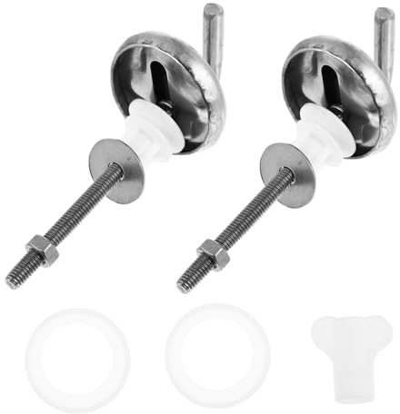Edelstahl Schrauben für Toilettensitz, Silber, 2 Stück