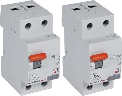 Legrand Diferencial Bipolar, Blanco, 25 Amperios, 402056E (Paquete de 2)