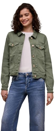 Street One Studio Damen 2117340 Jeansjacke mit Knöpfen im Cropped Fit (1er Pack)