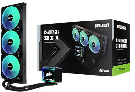 ASRock CPC Challenger 360 Digital ARGB 90-ACLA36-BAAGA6 CPU-Wasserk?hler ? 360?mm ? ARGB ? Triple-Fan ? Schwarz