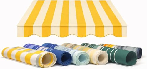 FRAMIG® Telo di Ricambio in Tessuto per Tenda da Sole per Esterni TEMPOTEST Parà su Misura | Cucito o Saldato | Tondino Ø 6,5 mm Con o Senza Mantovana | Prezzo al m quadro | Simmetrico