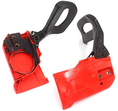 HURI 2X Générique Poignée de frein d'embrayage Cache pignon de chaîne pour tronçonneuse avec moteur à 45, 52, 58 ccm 2 temps Powermat Erman Timbertech Plantiflex 45 52 cm