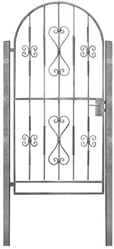Gartentor Komplett Set Metalltor Gartentr Pforte Hoftür inkl Pfosten Zylinder (Nimbus)