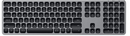 Satechi Aluminum Wireless Keyboard with Numeric Keypad – for MacBook Pro, MacBook Air, iPad Pro/Air, iMac and More (US-QWERTY LAYOUT)