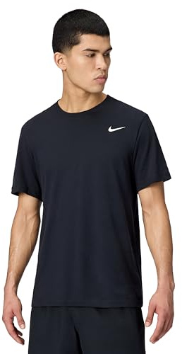 NIKE Men's M Nk Dry Tee Dfc Crew Solid T shirt, Black/(White), M-T UK