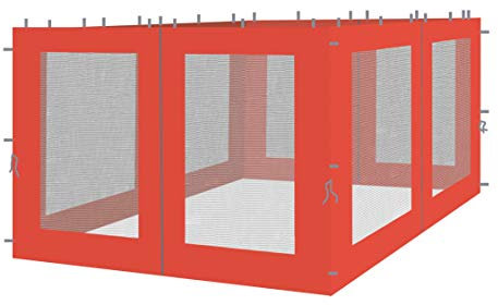 Quick Star Lot de 4 parois latérales avec moustiquaire pour tonnelle 3 x 4 m