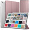 DuraSafe Cases Funda trasera translúcida para iPad PRO 12.9 3 Gen 2018 [iPad de 12.9 pulgadas 3ª] A1876 A2014 A1895 A1983 Trifold Hard Smart PC - Oro rosa