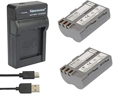 Newmowa® Remplacement Batterie en-EL3 (2) et Chargeur USB Portable Kit pour Nikon en-EL3 Nikon EN-EL3e et Nikon D50, D70, D70s, D80, D90, D100, D200, D300, D300S, D700 (2 Batteries+1 Charger)