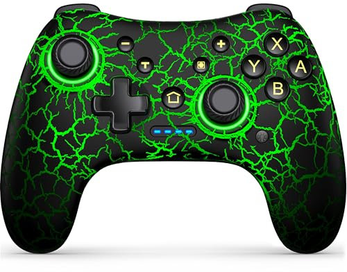 GAMSINGY Switch Controller per console Switch/Lite/OLED, switch controller con controllo preciso del movimento/vibrazione a doppio motore, turbo/funzione sveglia/modalità di illuminazione RGB/look