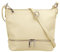 Cluty Umhängetasche Echt Leder Damen | Made in Italy, verstellbarer Schultergurt, Handtasche mit Reißverschlüssen, verstärkter Boden beige | 020960