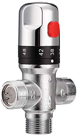 LIANYG Umschaltventil Messingrohr Thermostat Wasserhahn Thermostat-Mischventil Badezimmer Wassertemperaturregelung Wasserhahn Cartridge (Color : 1 inch)
