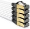 deleyCON 5x 2m Cable de Conexión CAT8.1 Cable de Red Cable de Datos S/FTP PIMF 2000MHz 40Gbit RJ45 Cable LAN DSL Cable Ethernet CAT.8 Conector RJ45 - Blanco