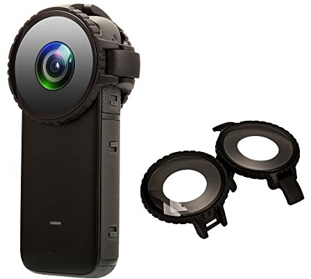 Fututech Objektivdeckel für Insta360 One X2 Schutzhülle aus Hartglas für Action-Kamera, kratzfest, stoßfest, Zubehör