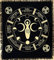 Indian Consigners Mondphasen, Göttin, Dreifachmond-Altartuch, Himmelstuch, Tarotdeck, quadratisch, Wandbehang, Tischdecke, heiliger Ort, Mond, Gesichter, Neumond bis Vollmondzyklus