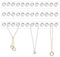 CECOLIC Klarer Acryl Halsketten Halter, Wandmontage, Halsketten Aufhänger zum Aufhängen, Schmuck-Organizer mit 12 Haken in Rautenform (3 Stück)