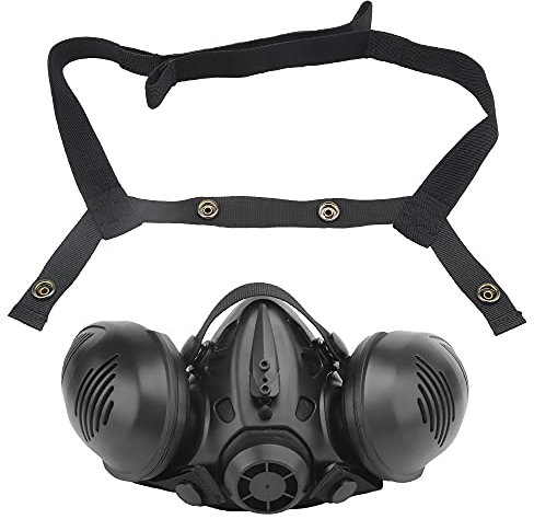 Dual Respirator Half Masks Tactical Airsoft Mask for CS Game Steampunk Cyberpunk Cosplay Paintball Accessories